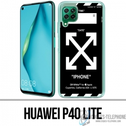 Custodia per Huawei P40 Lite - Bianco sporco nero