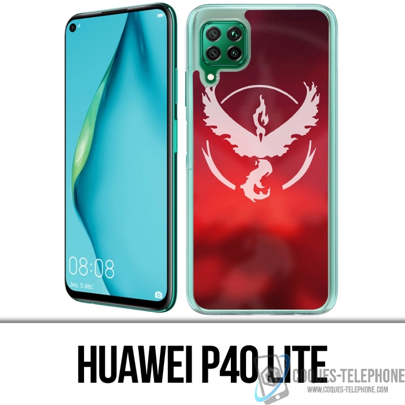 Huawei P40 Lite Case - Pokémon Go Team Red Grunge