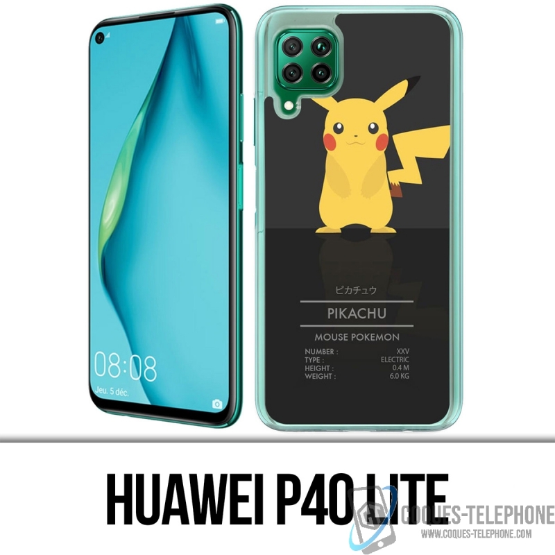 Custodia per Huawei P40 Lite - Carta d'identità Pokémon Pikachu