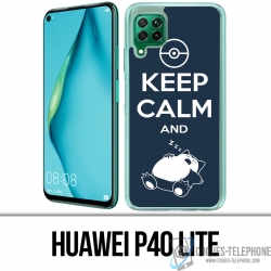 Huawei P40 Lite Case - Pokémon Snorlax Keep Calm