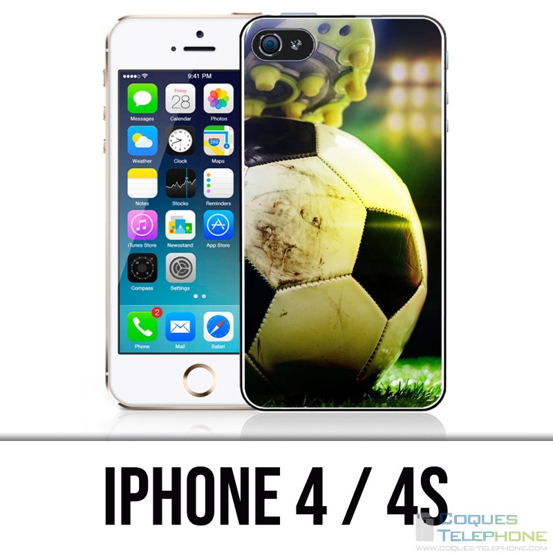 Coque iPhone 4 / 4S - Ballon Football Pied