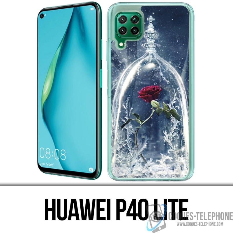 Huawei P40 Lite Case - Beauty And The Beast Rose