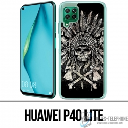 Huawei P40 Lite Case - Skull Head Feathers