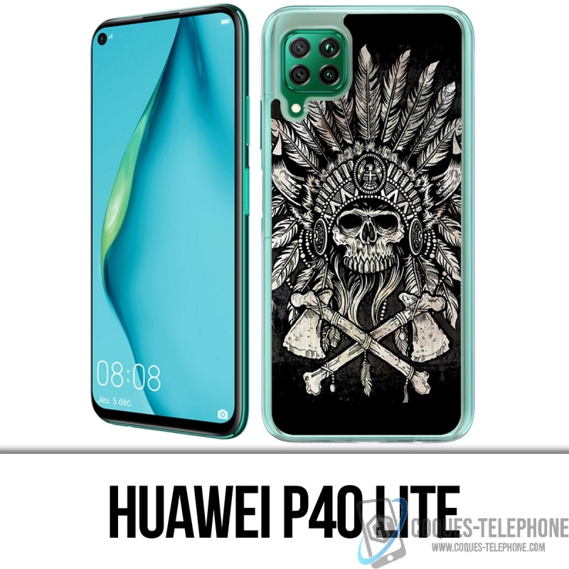 Huawei P40 Lite Case - Schädelkopffedern