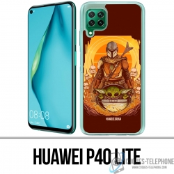 Funda Huawei P40 Lite - Star Wars Mandalorian Yoda Fanart