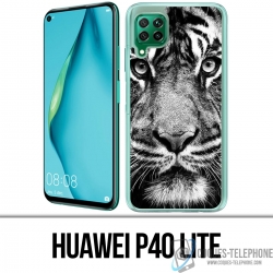 Huawei P40 Lite Case - Schwarzweiss-Tiger
