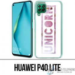 Custodia per Huawei P40 Lite - Unicorno Fiori Unicorno