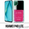 Huawei P40 Lite Case - Pink Paris Patent