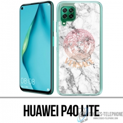 Huawei P40 Lite Case - Versace White Marble