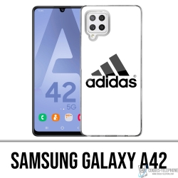 Coque Samsung Galaxy A42 - Adidas Logo Blanc