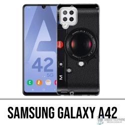 Samsung Galaxy A42 Case - Vintage Kamera Schwarz
