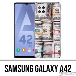 Custodia per Samsung Galaxy A42 - Banconote da un dollaro arrotolate