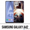 Coque Samsung Galaxy A42 - Captain America Grunge Avengers
