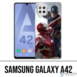 Funda Samsung Galaxy A42 - Capitán América Vs Iron Man Avengers
