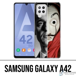 Samsung Galaxy A42 case - Casa De Papel Berlin Mask Split