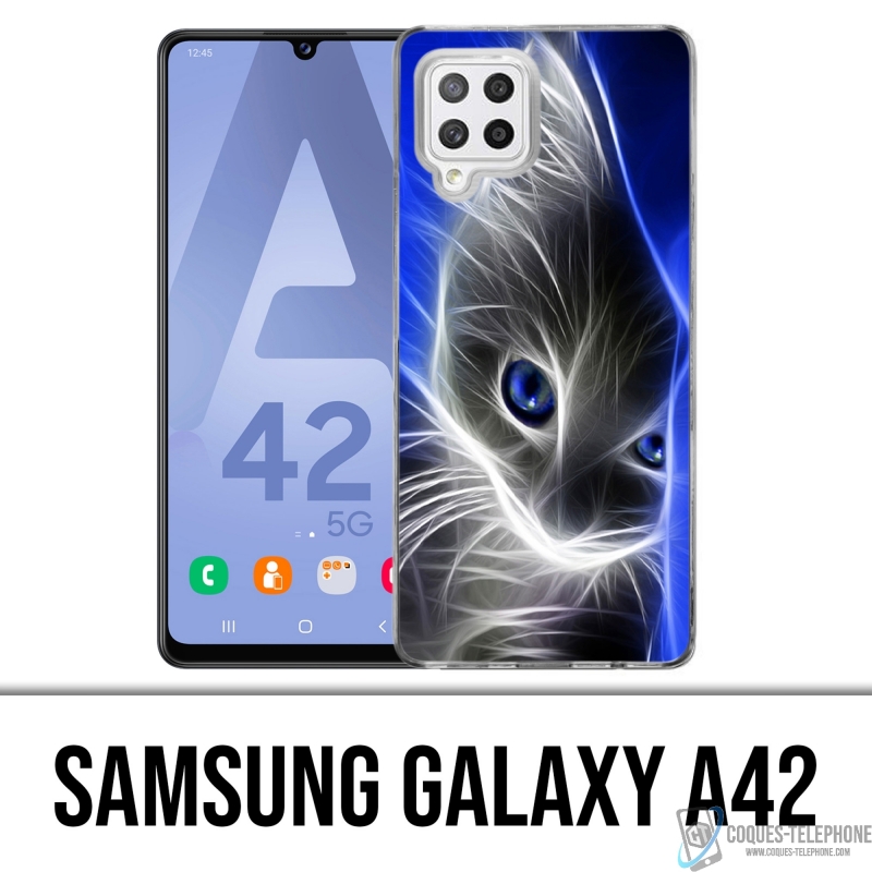 Funda Samsung Galaxy A42 - Ojos azules de gato