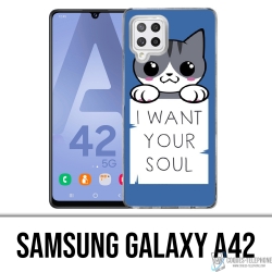 Samsung Galaxy A42 case - Cat I Want Your Soul
