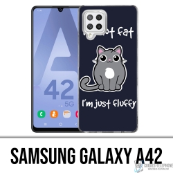 Samsung Galaxy A42 Case - Chat Not Fat Just Fluffy