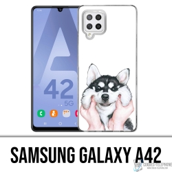 Funda Samsung Galaxy A42 - Perro Husky Cheek