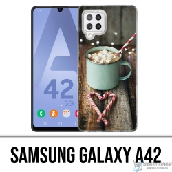 Custodia per Samsung Galaxy A42 - Marshmallow al cioccolato caldo