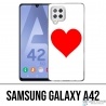 Custodia per Samsung Galaxy A42 - Cuore rosso