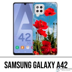 Custodia per Samsung Galaxy A42 - Poppies 1