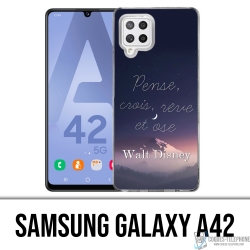 Samsung Galaxy A42 Case - Disney Zitat Think Believe