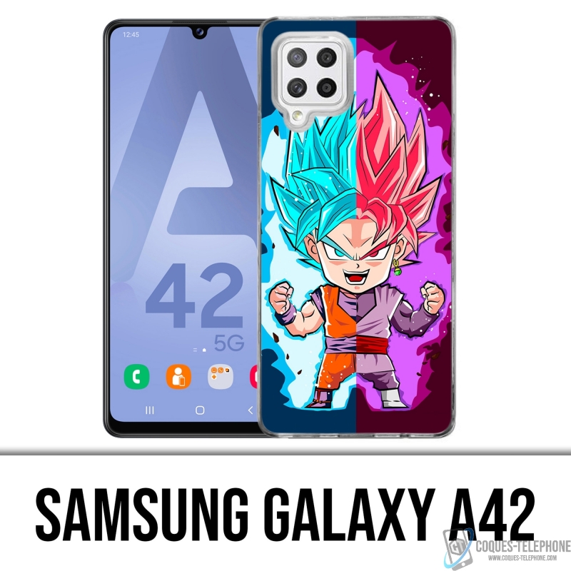 Coque Samsung Galaxy A42 - Dragon Ball Black Goku Cartoon