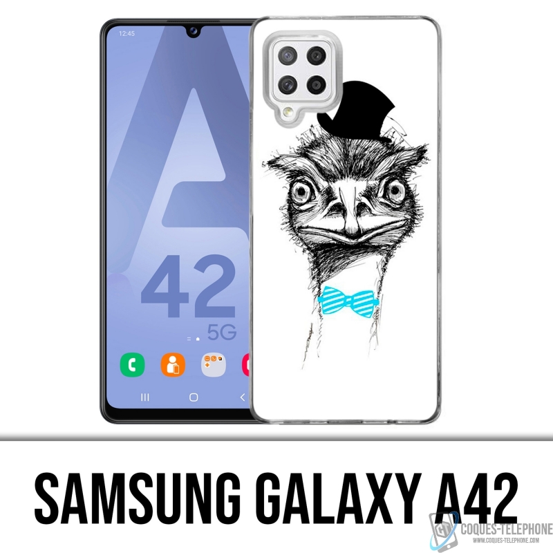 Custodia per Samsung Galaxy A42 - Struzzo Divertente