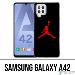 Custodia per Samsung Galaxy A42 - Jordan Basketball Logo nera