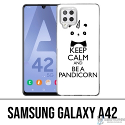 Samsung Galaxy A42 case - Keep Calm Pandicorn Panda Unicorn