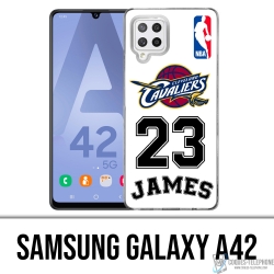 Custodia per Samsung Galaxy A42 - Lebron James White