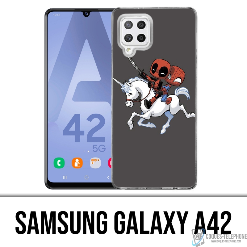 Coque Samsung Galaxy A42 - Licorne Deadpool Spiderman