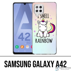 Carcasa para Samsung Galaxy A42 - Unicorn I Smell Raimbow
