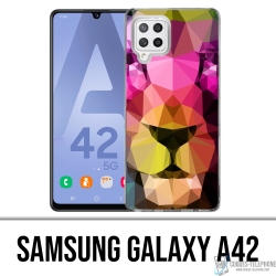Custodia per Samsung Galaxy A42 - Leone geometrico