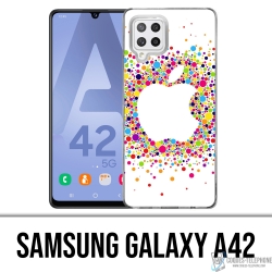 Samsung Galaxy A42 Case - Mehrfarbiges Apple Logo