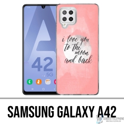 Samsung Galaxy A42 case - Love Message Moon Back