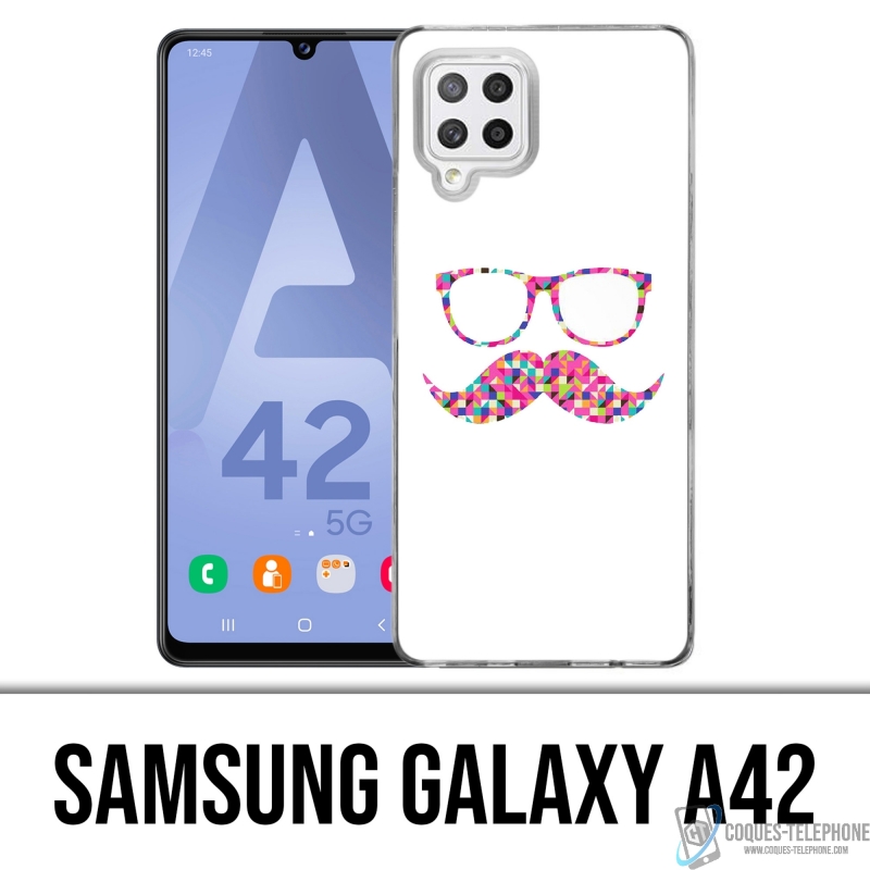Coque Samsung Galaxy A42 - Lunettes Moustache