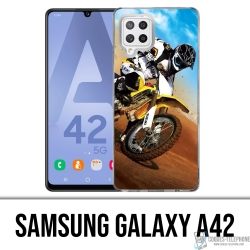 Custodia per Samsung Galaxy A42 - Sabbia Motocross