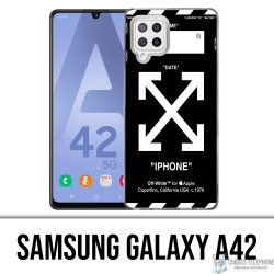 Samsung Galaxy A42 Case - Off White Black