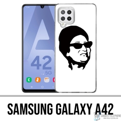 Custodia per Samsung Galaxy A42 - Oum Kalthoum Nero Bianco