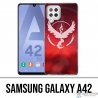 Custodia per Samsung Galaxy A42 - Pokémon Go Team Red Grunge