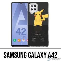 Funda Samsung Galaxy A42 - Tarjeta de identificación de Pokémon Pikachu