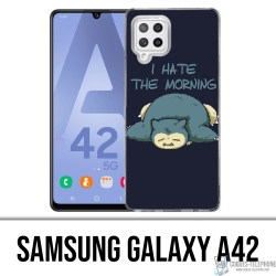 Samsung Galaxy A42 case - Pokémon Snorlax Hate Morning