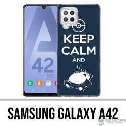 Samsung Galaxy A42 Case - Pokémon Snorlax Bleib ruhig