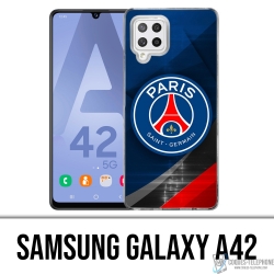 Custodia per Samsung Galaxy A42 - Psg Logo in metallo cromato