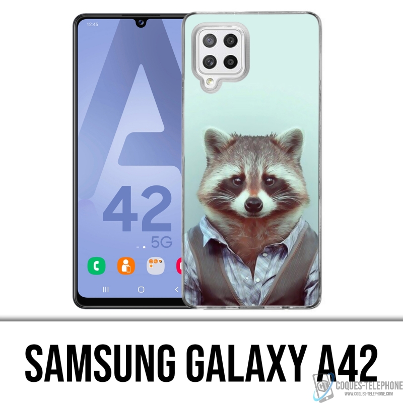 Coque Samsung Galaxy A42 - Raton Laveur Costume