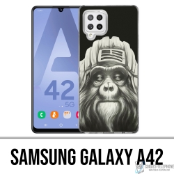 Custodia per Samsung Galaxy A42 - Scimmia Scimmia Aviatore