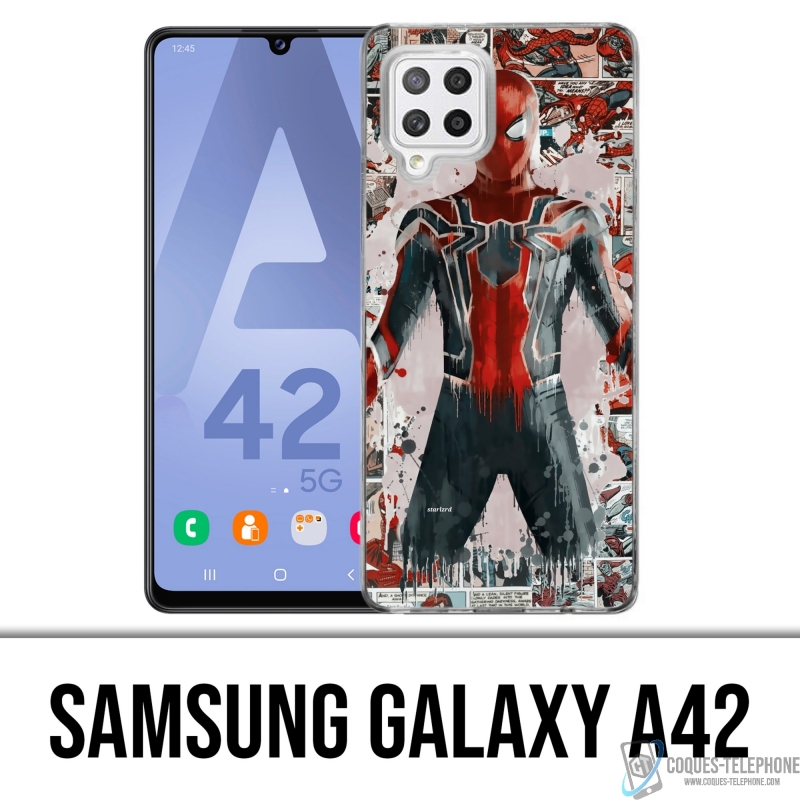 Samsung Galaxy A42 case - Spiderman Comics Splash