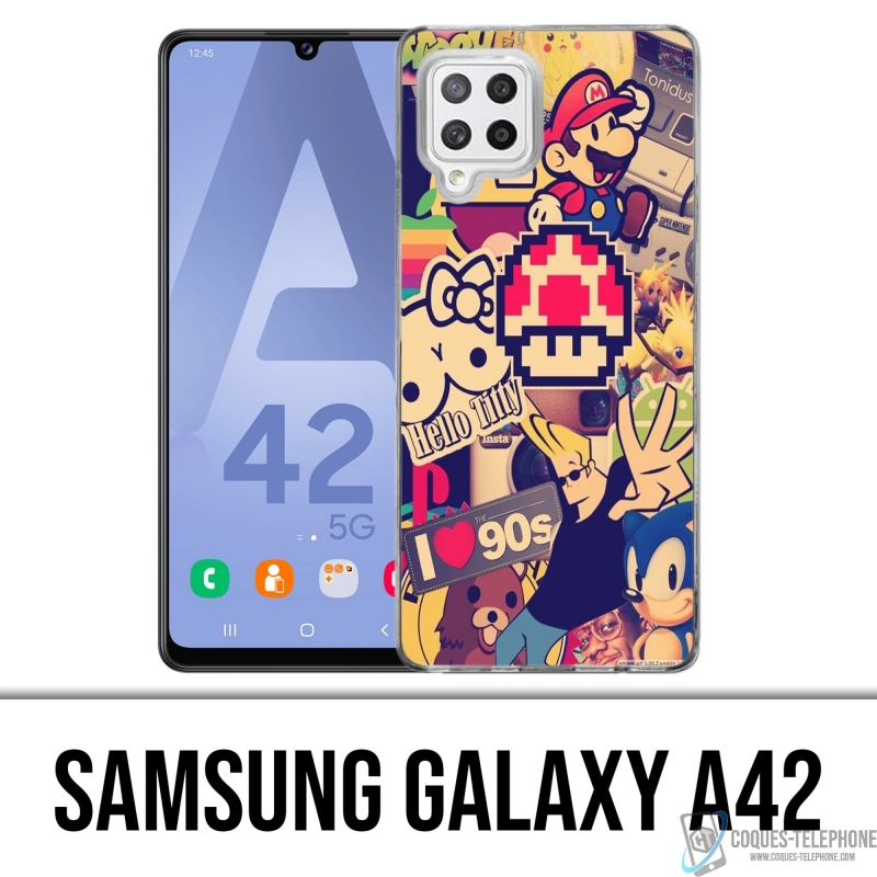 Samsung Galaxy A42 Case - Vintage 90S Aufkleber
